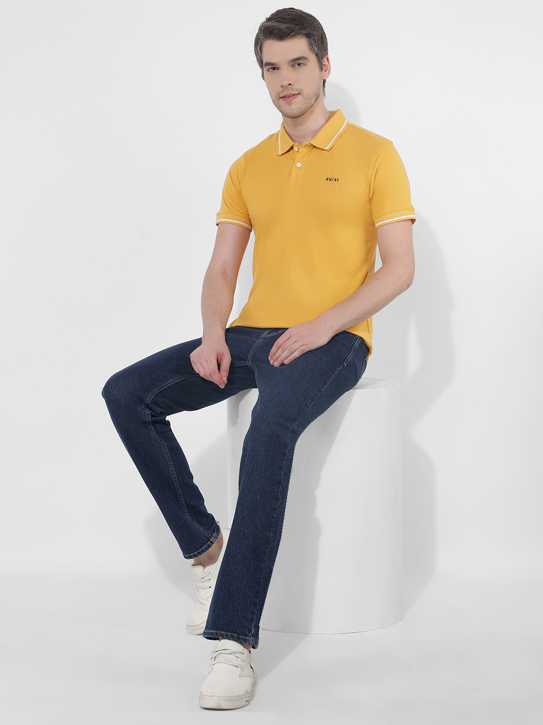 Numero Uno Men Solid Blue Jeans